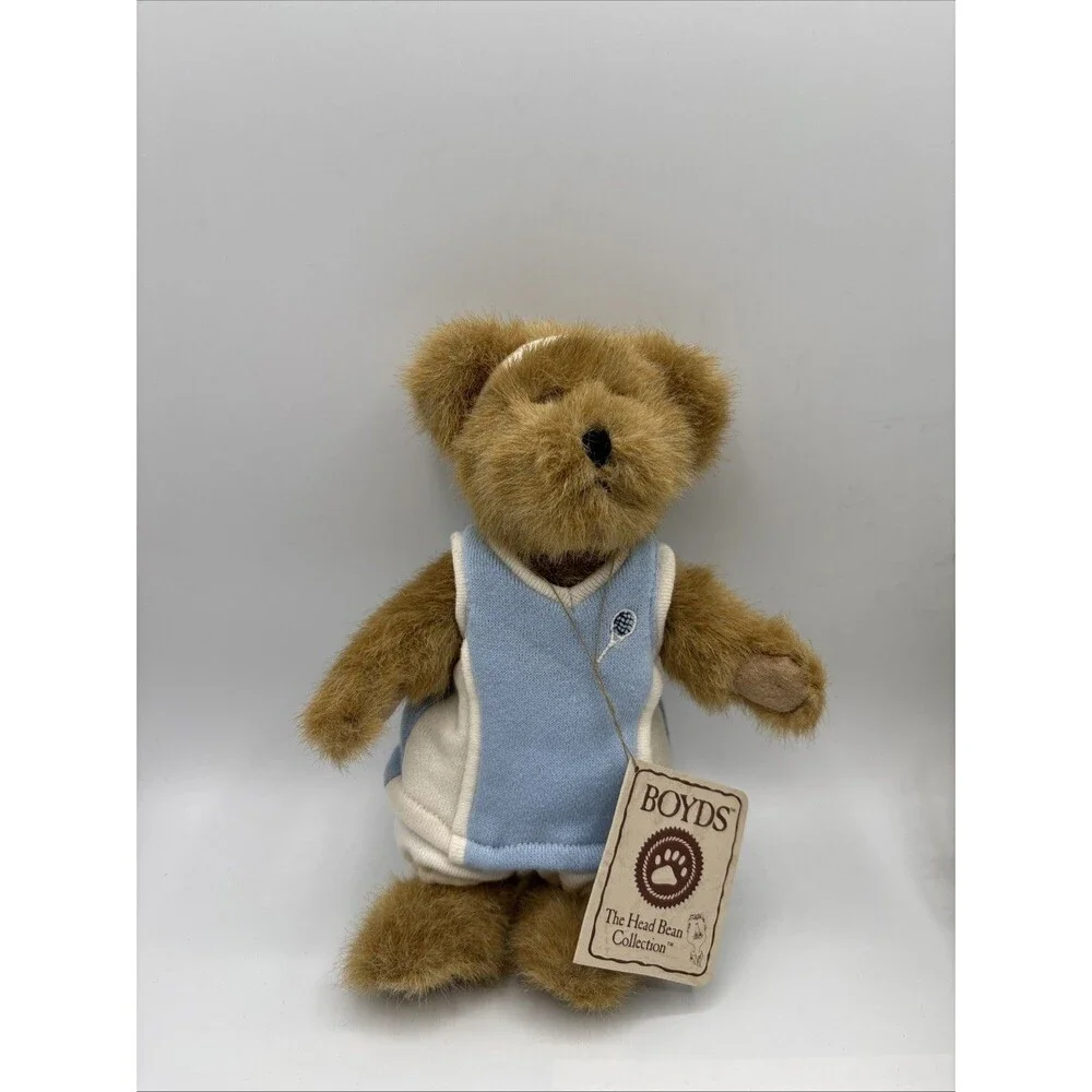 Vtg Boyds Bears Winney Wimbleton 903309 Plush Bear Baby Blue Tennis Dress Preown